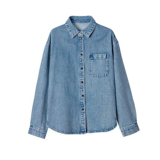 汉麻酵洗复古牛仔休闲衬衫套装2025春 商品图5