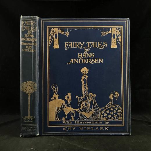 丹麦怪杰凯·尼尔森亲笔签名限量版！约20世纪早期 安徒生童话 12幅彩色手工贴图与大量黑白文间插图 精装大16开 商品图0