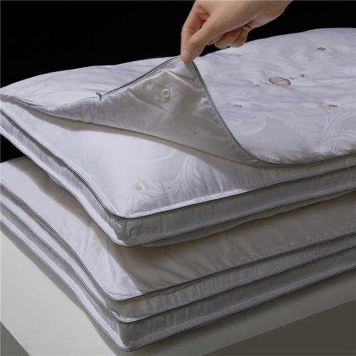 自然醒A类提花蚕丝二合一枕芯全棉蚕丝枕头枕芯超柔软颈椎低枕单人家用矮枕男助睡眠薄枕头XK 商品图4