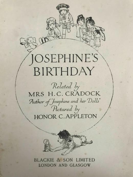约20世纪早期 克拉多克夫人《约瑟芬的生日》 阿普尔顿8幅彩色与多幅黑白插图 精装16开 商品图3