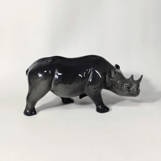 英国带回中古动物摆件，犀牛，无底标 商品图2