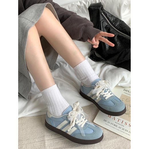 【YW】无忧购韩系ins温柔百搭可拆卸蝴蝶结休闲平底德训鞋MIS-2680（截单后7天发货) 商品图1