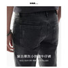 HIM漢崇  做旧小割破修身牛仔裤时尚简约灰微弹休闲裤 2026春季 商品缩略图2