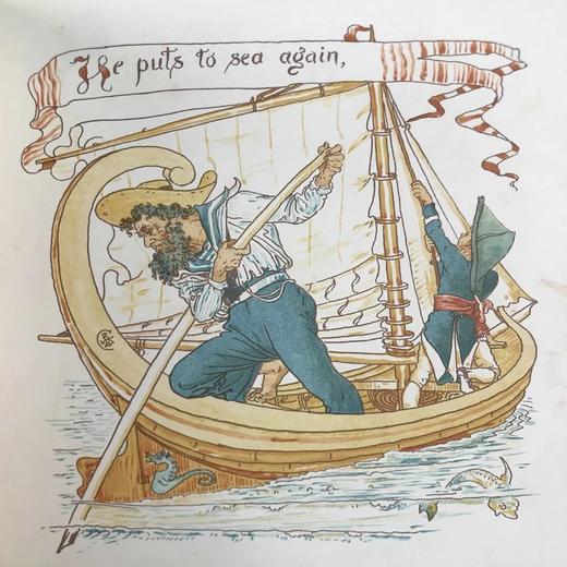 1886年 大蛇字母画册 沃尔特·克兰24页彩色插图 布脊精装 商品图7