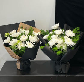 蓬莱松白菊祭祀花束