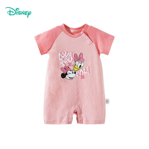迪士尼【米妮&黛丝】25夏季新款女童肩开连体衣短袖透气哈衣清爽爬服ZD2EL003 商品图4
