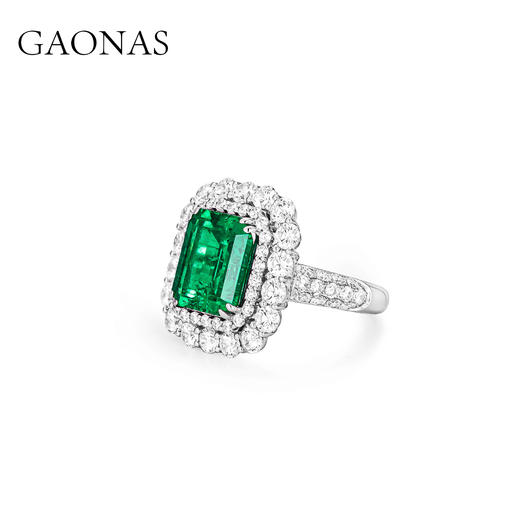 GAONAS 培育祖母绿【矿工的眼泪】罕世璀璨臻奢5.16ct绿戒指11057JG 商品图2