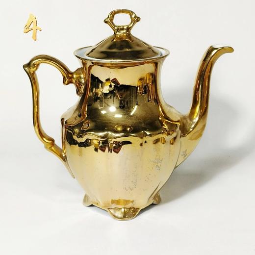 一组欧洲进口骨瓷金壶，璀璨夺目的镀金工艺散发着柔和而迷人的光泽 商品图7