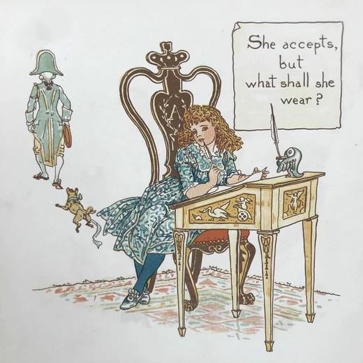 1886年 小安妮女王 沃尔特·克兰24页彩色插图 布脊精装 商品图5