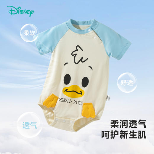 迪士尼【纯棉A类】25夏季新款男女宝宝包屁衣亲肤透气哈衣爬服连体衣ZD2EB001 商品图6