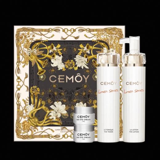 CEMOY澳诗茉白金流明修护赋活系列套装【水乳礼盒】（白金水120ml+白金乳120ml+眼霜5ml*2） 商品图0