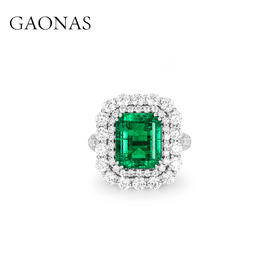 GAONAS 培育祖母绿【矿工的眼泪】罕世璀璨臻奢5.16ct绿戒指11057JG