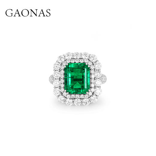 GAONAS 培育祖母绿【矿工的眼泪】罕世璀璨臻奢5.16ct绿戒指11057JG 商品图0