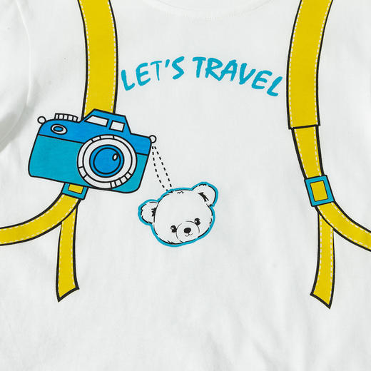 贝贝怡25夏季新款男童短袖T恤中小童百搭印花半袖衫运动休闲短袖上衣ZB2ES028 商品图7