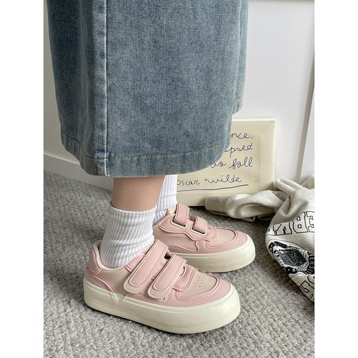 【YW】无忧购春夏韩版甜美百搭魔术贴增高厚底小白鞋MIS-3335（截单后7天发货) 商品图7