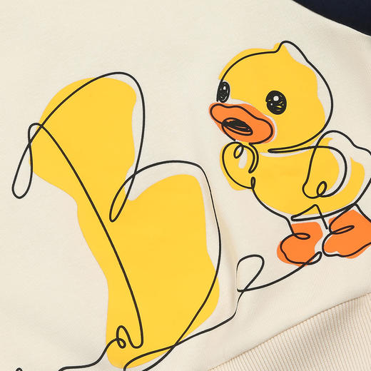 【专柜同款】bduck小黄鸭童装男童卫衣春秋儿童上衣撞色衣服105-150 BDF3508911 商品图1