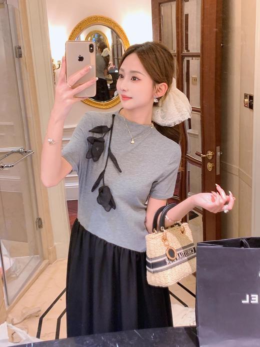 张心子【挚爱郁金香】春夏设计感弹力拼接连衣裙 U2503008 商品图11