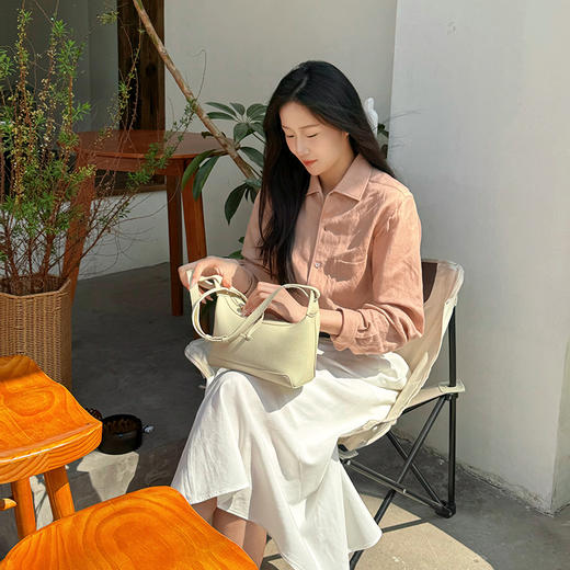 火桐hooton 工装风亚麻天丝平纹半身裙20327979 商品图7