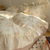 顶柔花边小碎花双层纱四件套-TJ1672 商品缩略图2