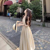 【吊带背带连衣裙】夏季高级感无袖 设计感小众百褶收腰茶歇法式裙子  商品缩略图0