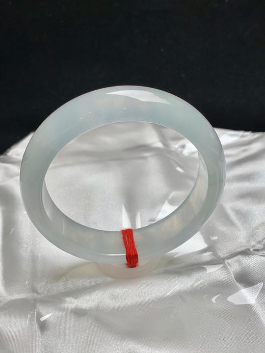 612508，58.2圈口，白冰正圈平安镯，宽版条形，冰透起光 商品图3