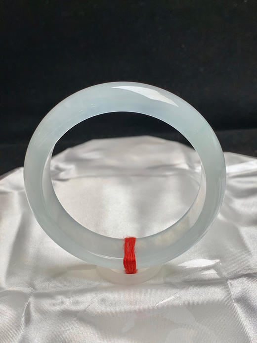 612508，58.2圈口，白冰正圈平安镯，宽版条形，冰透起光 商品图0