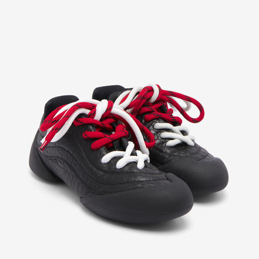 ALEXANDER MCQUEEN 麦昆 男士浮雕倒置骷髅 Flexion 休闲运动鞋 黑色 807874 WHABE 1000 商品图1