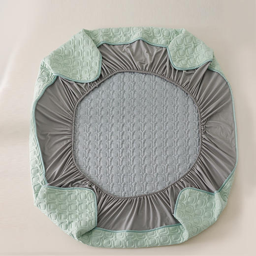 顶柔青艾软软艾草生物基透感软席三件套（床笠款）-LX7075 商品图6