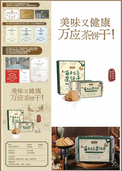 桂福泷【万应茶】茶饼干20盒/箱 商品图2