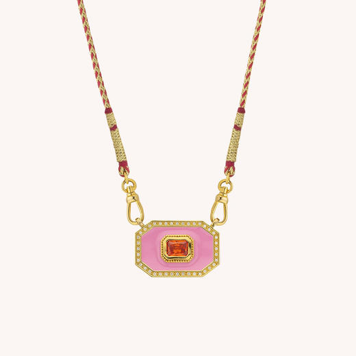北京仓｜MYA-BAY-PINK YUCATAN-粉色珐琅 项链［比利时设计师］ 商品图0