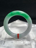 612507，55.2圈口，飘绿圆条手镯，白底飘阳绿，色浓底子细腻 商品缩略图0