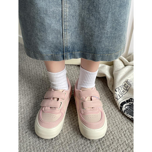 【YW】无忧购春夏韩版甜美百搭魔术贴增高厚底小白鞋MIS-3335（截单后7天发货) 商品图8