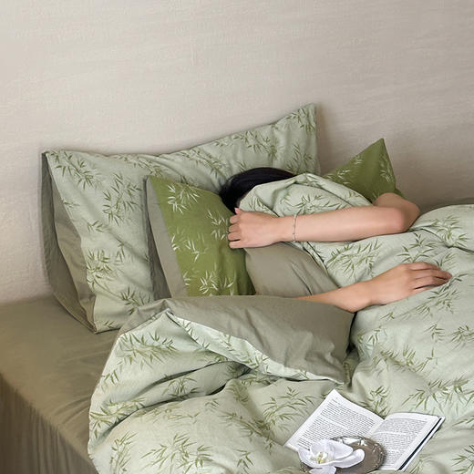 顶柔60支林野之风色织空气棉大提花四件套-TJ1642 商品图7