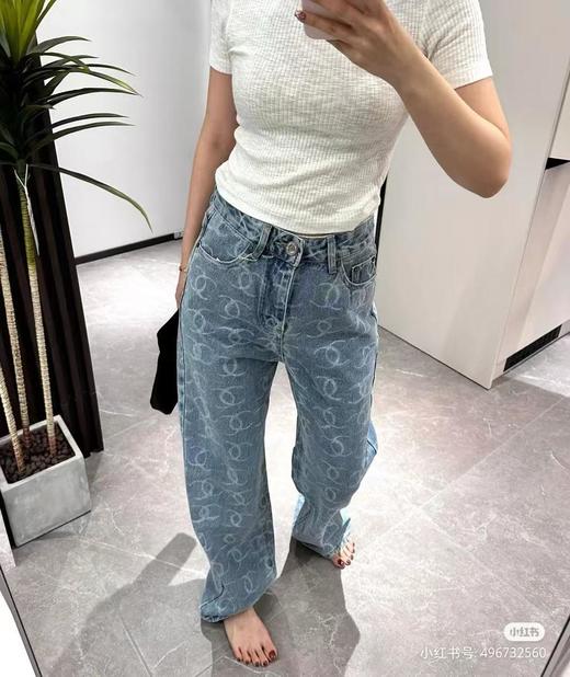 CHANEL香奈儿24SS小香满印后袋珠片慵懒风且时髦百搭款长裤（DQJ） 商品图7