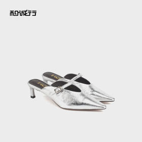 和诚行 2025夏季新款复古法式气质穆勒鞋女时尚中跟包头拖1080161