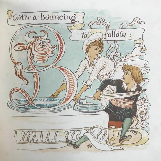 1886年 大蛇字母画册 沃尔特·克兰24页彩色插图 布脊精装 商品图9