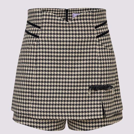 MAXRIENY精致复古感千格鸟A字阔腿短裙裤女 商品图4