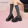 【KADINA】  AF3  卡迪娜2025春季新款潮酷甜美蝴蝶结厚底系带乐福鞋女单鞋KS250503 商品缩略图0