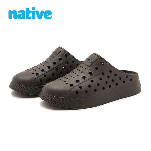 【夏季凉鞋丨native厚底增高半拖凉鞋】经典简约风格，EVA整体注塑一体成型，3.2cm厚度，轻盈高回弹，脚感舒适柔软，多孔设计干爽透气，包裹鞋头保护脚趾，缤纷潮流色彩，时尚百搭 商品图12
