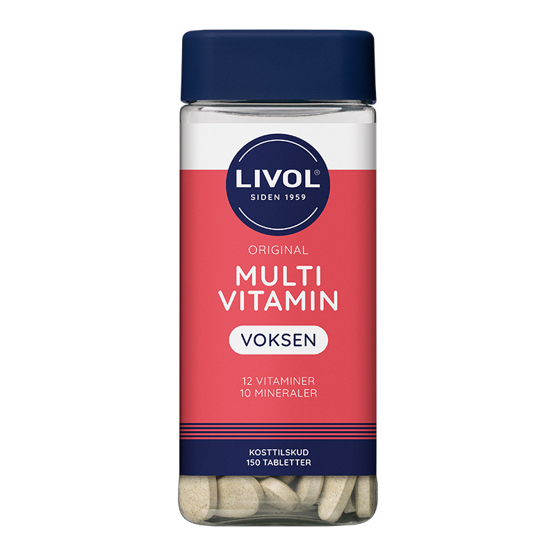 [丹麦]新Livol成人综合维他命 150粒. NY!Livol Multi Total  Voksen 150stk.