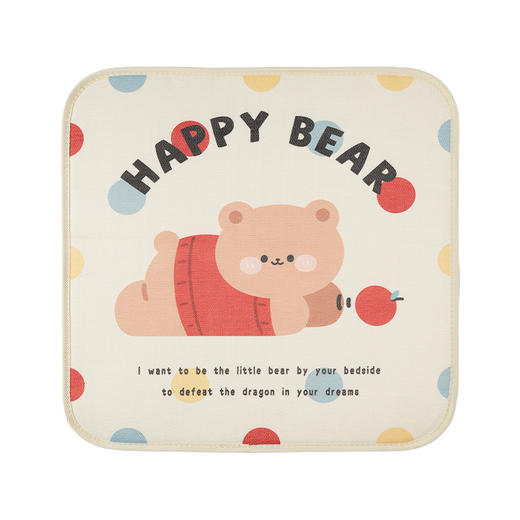 夏季透气办公室座椅坐垫宿舍可用可爱小熊多功能车载凉垫 商品图4