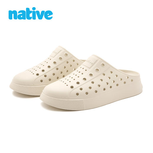 【夏季凉鞋丨native厚底增高半拖凉鞋】经典简约风格，EVA整体注塑一体成型，3.2cm厚度，轻盈高回弹，脚感舒适柔软，多孔设计干爽透气，包裹鞋头保护脚趾，缤纷潮流色彩，时尚百搭 商品图5