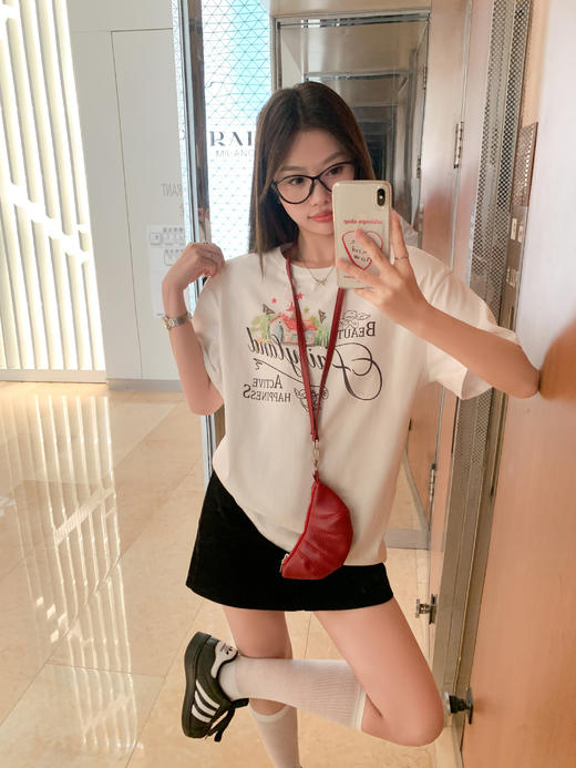 <曾小咸推荐>白色印花短袖 日常119.99/件 立减60 秒杀59.99/件！！ 商品图5