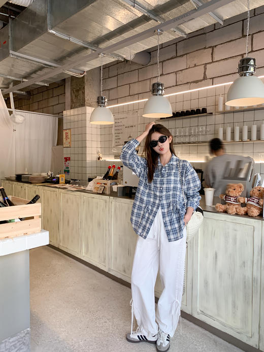 <曾小咸推荐>新品现货秒杀！卖完下架不再补 ！微信粉丝打折价！！藏蓝色格子衬衫 日常169.99/件 立减80 秒杀89.99/件！！ 商品图10