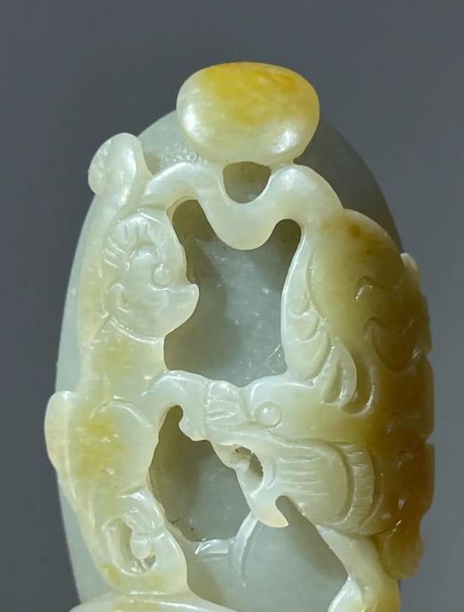 金沁青白玉雕虎戏猴随形原石，顺丰包邮 商品图3