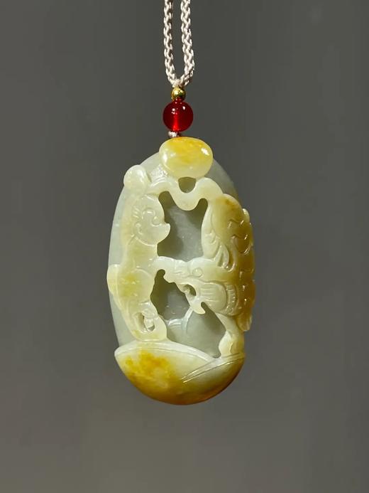 金沁青白玉雕虎戏猴随形原石，顺丰包邮 商品图12