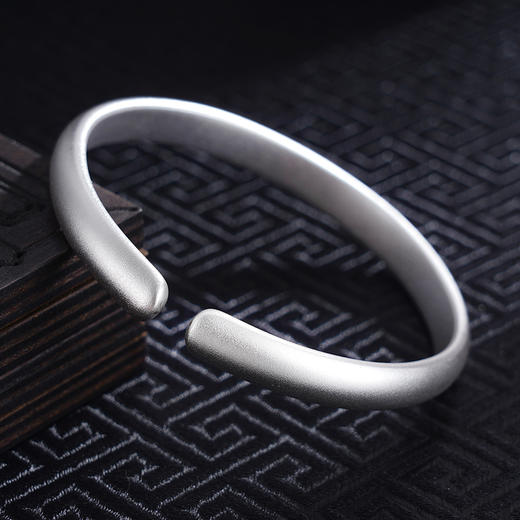 子佩集S999银【莲歌轻唱】手工纯银手镯原创设计【55021206】2503 商品图4
