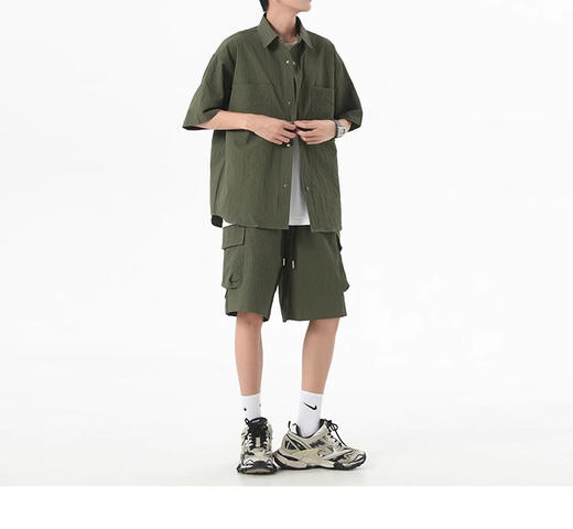 裁缝学苑MQ58工装翻领衬衫短裤套装纸样男装衬衣样板图纸版型 商品图3