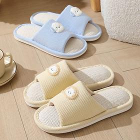 【亚麻居家拖鞋】四季居家拖鞋室内情侣棉麻拖鞋 萌宠卡通春夏防滑静音透气