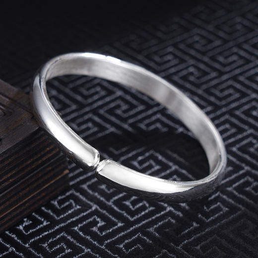 子佩集S999银【芳华永驻】手工纯银手镯原创设计【55011108】2503 商品图2